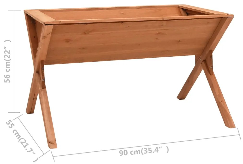 vidaXL Γλάστρα 90 x 55 x 56 εκ. από Ξύλο Ελάτης