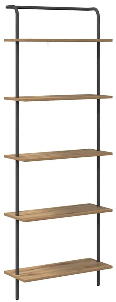 vidaXL Ράφι Βιβλίων artisan δρυς 60 x 24 x 168 εκ. Επεξεργασμένο ξύλο
