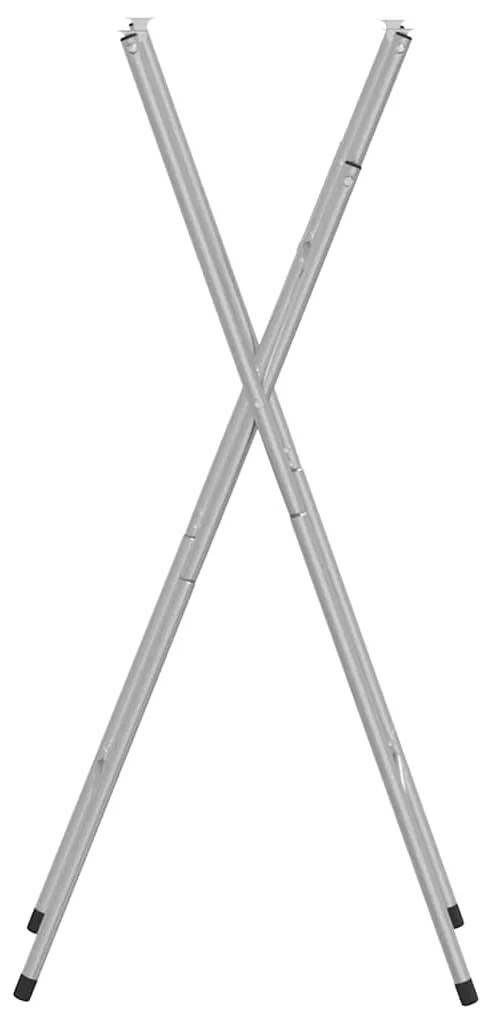 vidaXL Πόδια Τραπεζιού Μπαρ Πτυσσόμενα Ασημί 45x53x108εκ Γαλβ. Χάλυβας