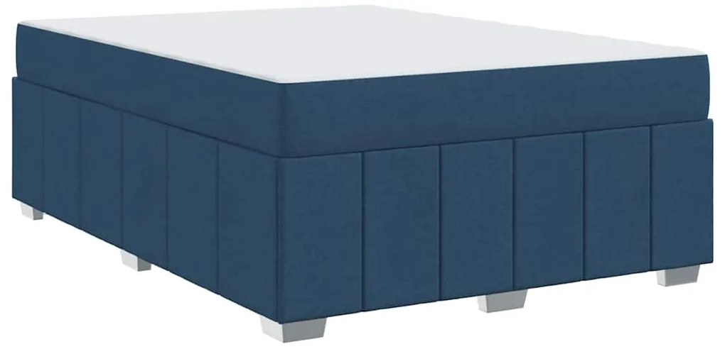 vidaXL Σκελετός Κρεβατιού Μπλε 160 x 200 cm ύφασμα