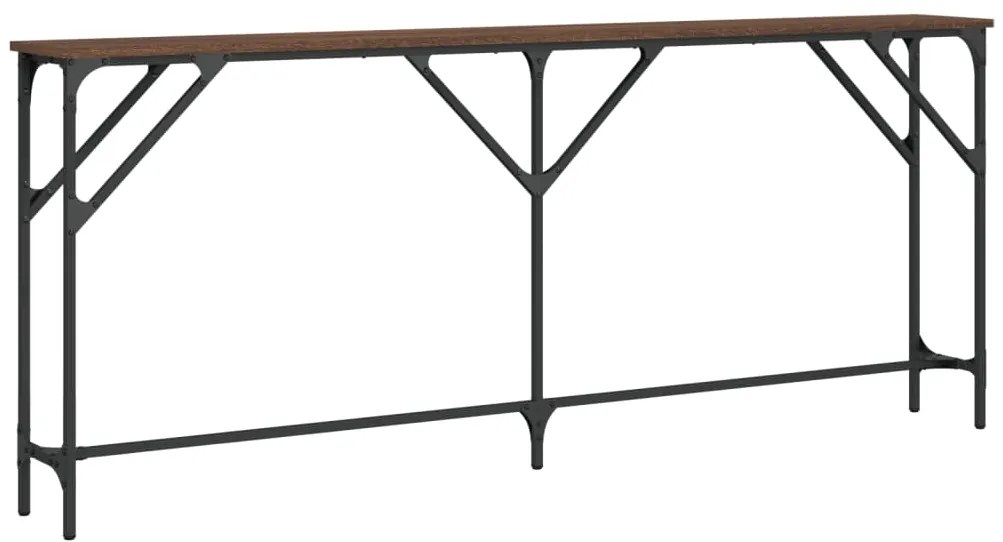 vidaXL Τραπέζι Κονσόλα Καφέ Δρυς 180x23x75 εκ. Επεξεργασμένο Ξύλο