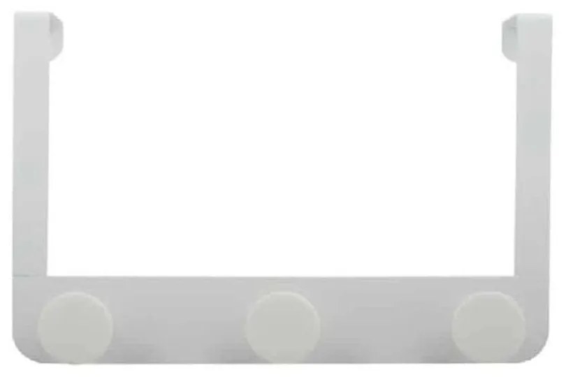 Κρεμάστρα Πόρτας 3 Θέσεων 05222.002 20cm Matte White Metal, Plastic