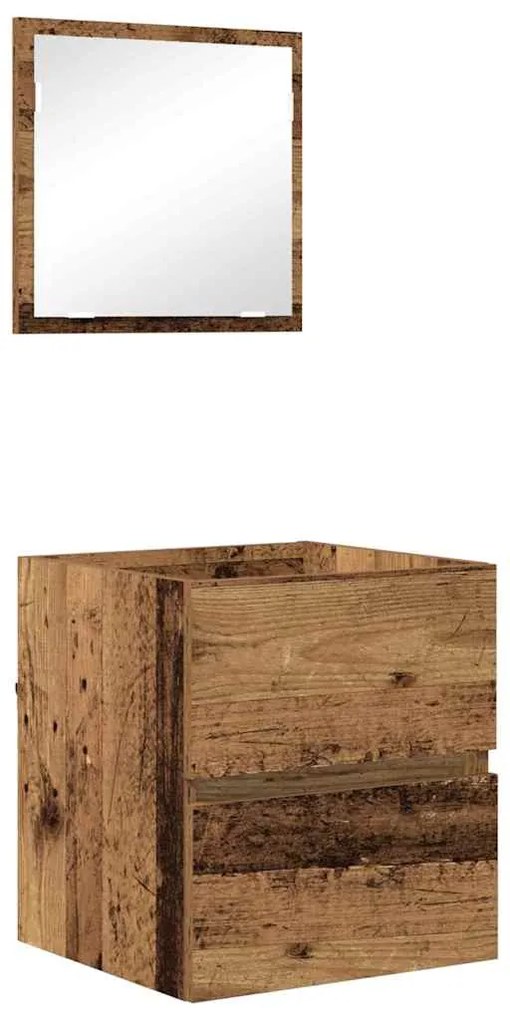 vidaXL Ντουλάπι Μπάνιου με συρτάρι Παλιό Ξύλο 41 x 38,5 x 45 cm
