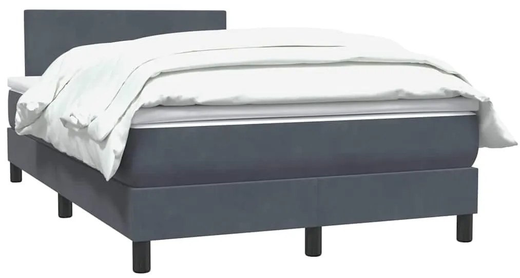 ΚΡΕΒΑΤΙ BOXSPRING ΜΕ ΣΤΡΩΜΑ ΣΚΟΥΡΟ ΓΚΡΙ 120X210 ΕΚ. ΒΕΛΟΥΔΙΝΟ 3316012