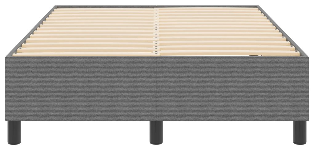 vidaXL Βαθιά Κρεβατοκάμαρα Ανοιχτό Γκρι 120x200 εκ Κορντούρα Ύφασμα
