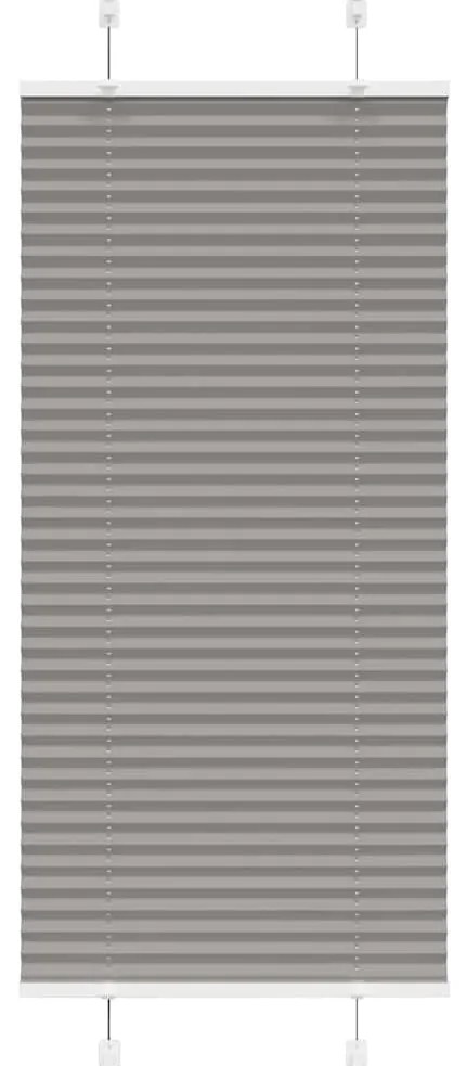 vidaXL Πλισέ περσίδα Ανθρακί 65x100 cm Πλάτος υφάσματος 64,4 cm