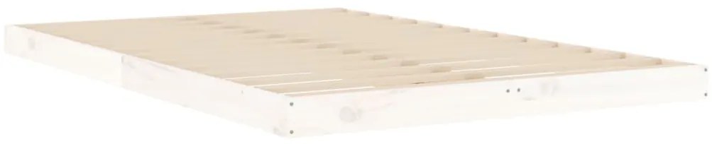 vidaXL Πλαίσιο Κρεβατιού Λευκό 120x190 εκ. Ημίδιπλο Μασίφ Ξύλο Πεύκου