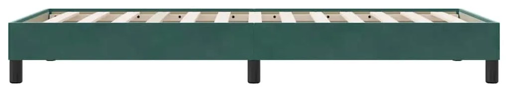 vidaXL Box Spring Κρεβάτι χωρίς στρώμα Σκούρο πράσινο Βελούδινο