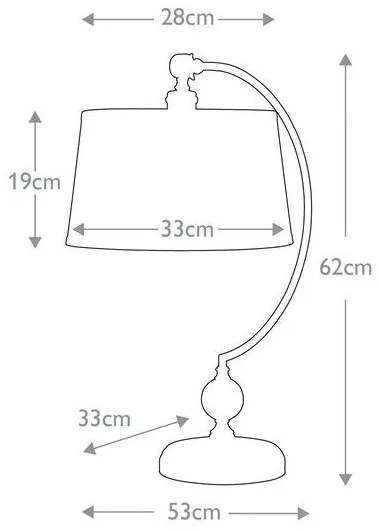 Επιτραπέζιο Φωτιστικό E27 60W IP20 Jenkins Elstead Lighting QZ-JENKINS-TL-PN Νίκελ Ματ