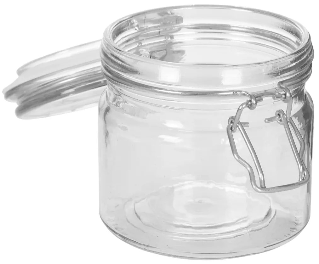 vidaXL Βάζα Αποθήκευσης 6 τεμ. 500 ml με Καπάκι Κλιπ
