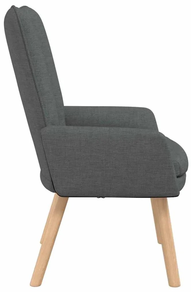 vidaXL Χαλαρωτική Πολυθρόνα Σκούρο γκρι 63 x 67 x 94 εκ. ύφασμα