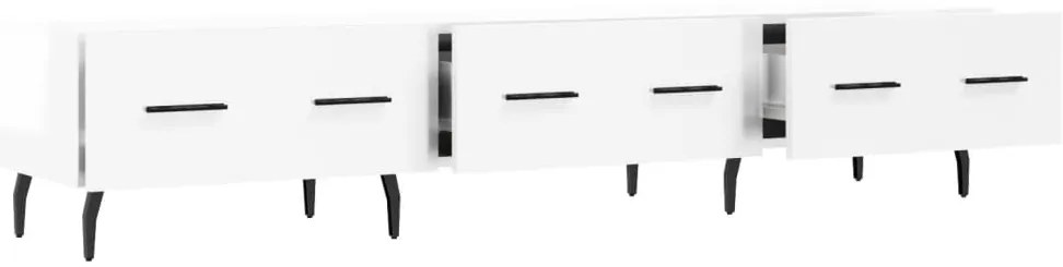 vidaXL Έπιπλο Τηλεόρασης Γυαλ. Λευκό 150x36x30 εκ. Επεξεργασμένο Ξύλο
