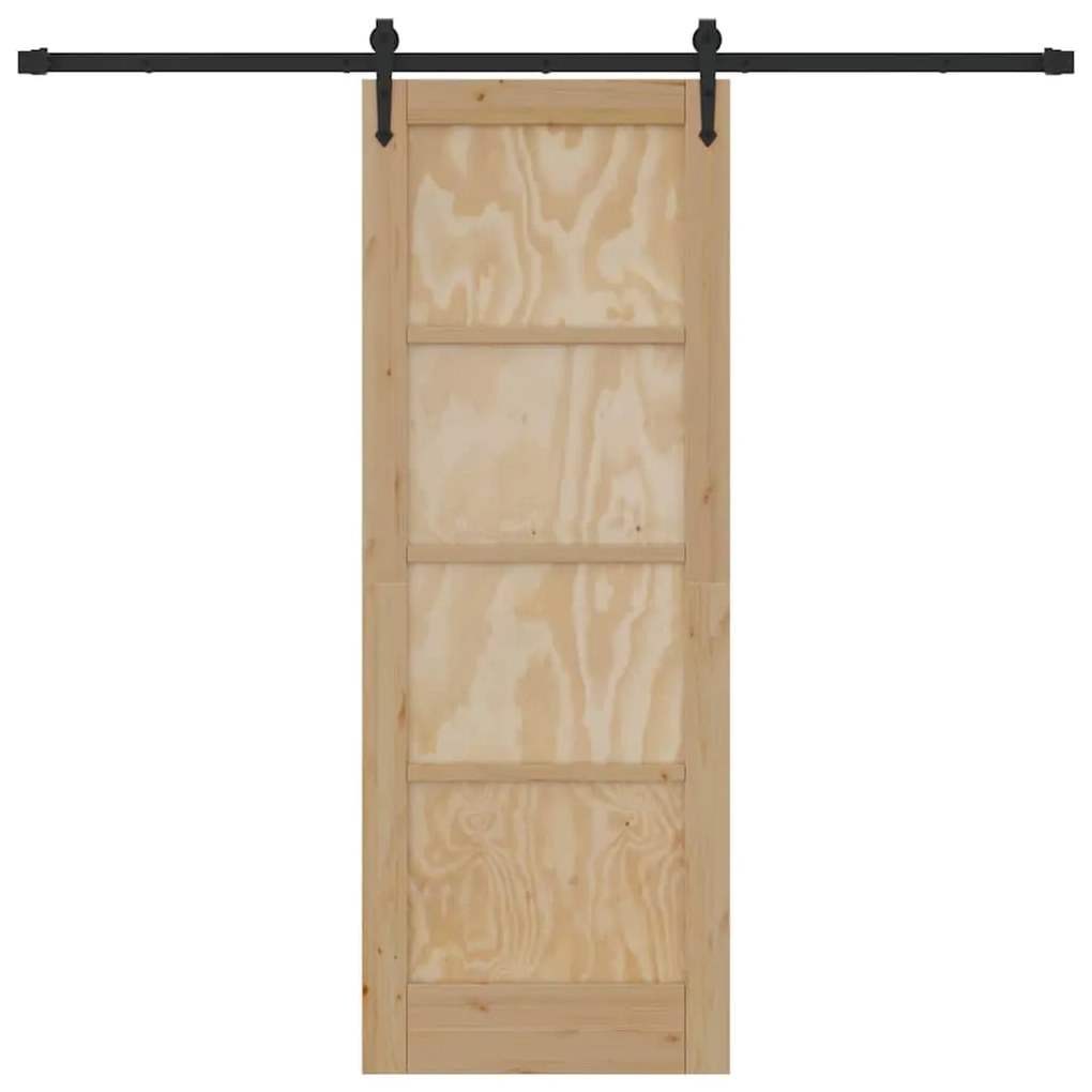 vidaXL Συρόμενη Πόρτα ORKDAL Καφέ 73.5 x 198.5 εκ. Μασίφ ξύλο πεύκου