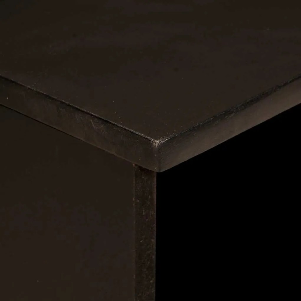 vidaXL Ντουλάπι TV Μαύρο και Χρυσό 100 x 33 x 46 εκ Μασίφ ξύλο μάνγκο