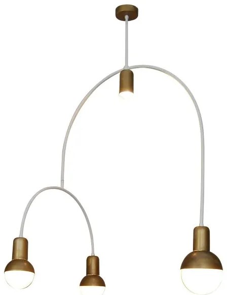 Κρεμαστό Φωτιστικό Οροφής 4xE27 G95 G45 LED Περιστρεφόμενοι Βραχίονες Christopher Homelighting-77-3788-Μαύρο - Χάλκινο 77-3788