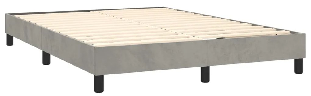 ΚΡΕΒΑΤΙ BOXSPRING ΜΕ ΣΤΡΩΜΑ ΑΝΟΙΧΤΟ ΓΚΡΙ 140X190 ΕΚ. ΒΕΛΟΥΔΙΝΟ 3141419