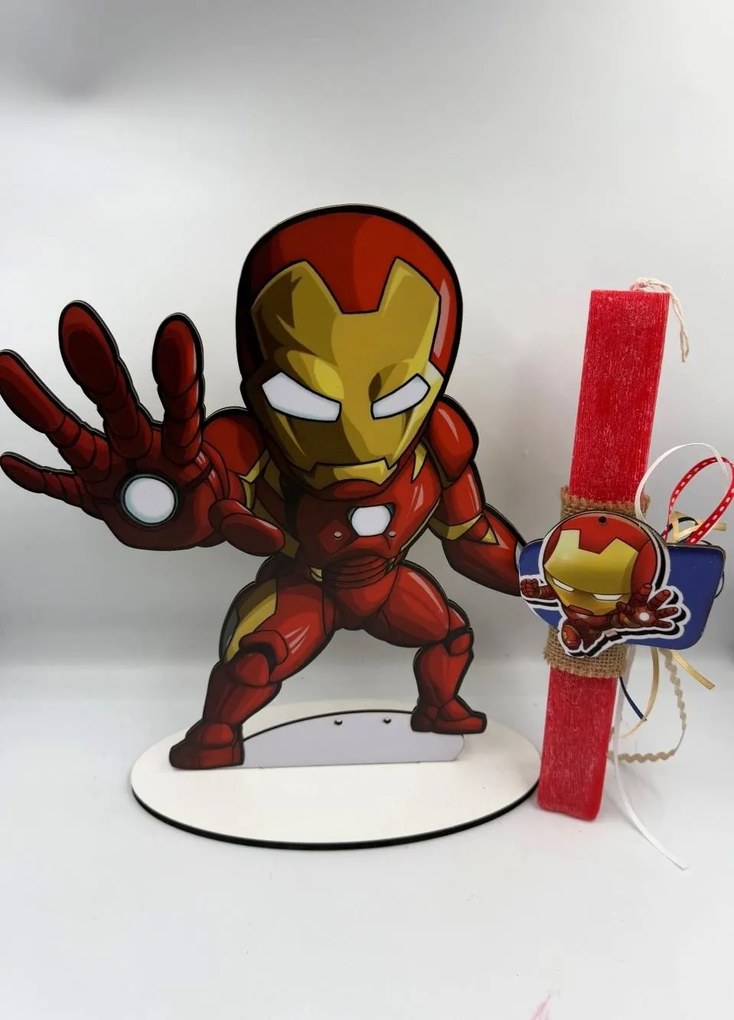 Τύπου Iron man Avengers Αρωματική λαμπάδα ν.3 - Σετ Λαμπάδα και Αυγό