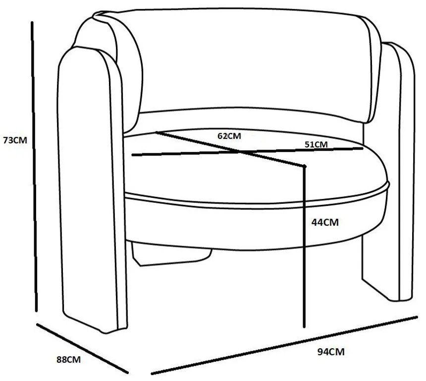 GARDA ΠΟΛΥΘΡΟΝΑ ΜΑΥΡΟ 94x88xH73cm - 01-3288 - 01-3288