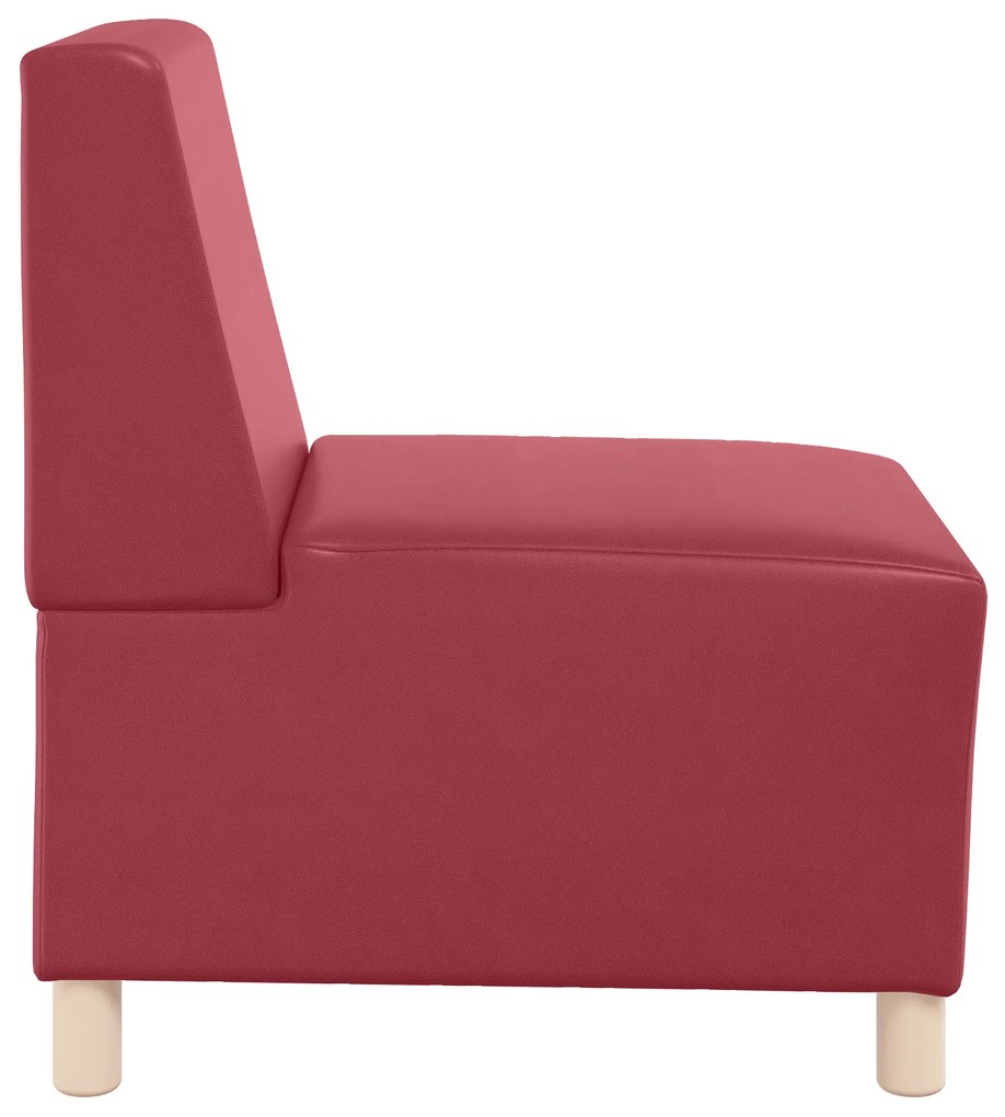 vidaXL Καναπέδες 3 pcs Μπορντό 55 x 74 x 82 εκ. Τεχνητό δέρμα