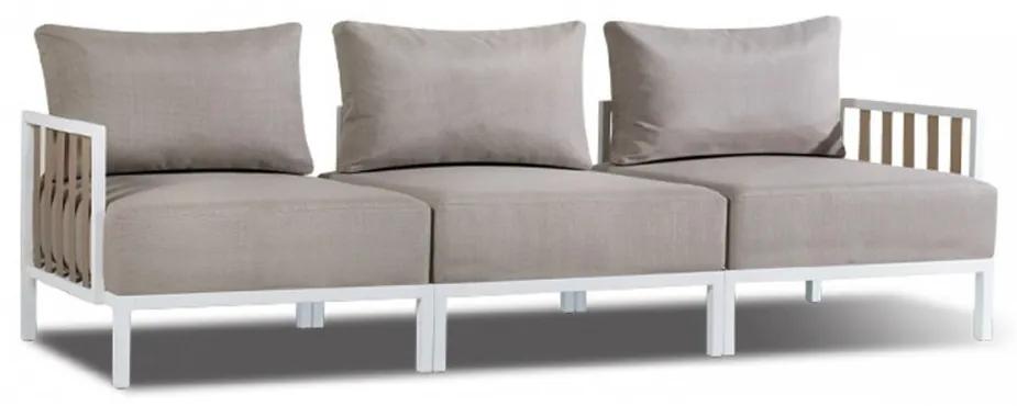 20986 Slim stripe τριθέσιος καναπές Σε πολλούς χρωματισμούς 222x74x68.7(36)cm Μέταλλο - Ύφασμα