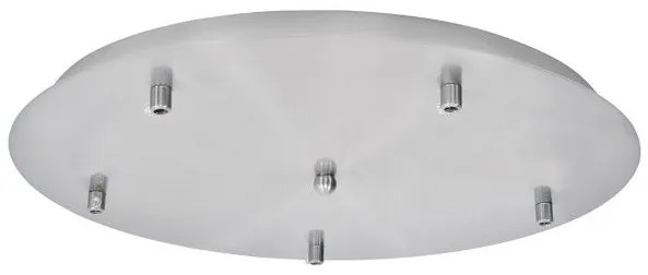Ροζέτα Οροφής Στρογγυλή Φ40cm 5 Υποδοχές Homelighting 77-4388 Νίκελ Ματ