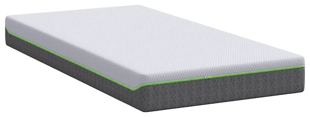 vidaXL Στρώμα Λευκό και Γκρι 100 x 200 cm Τσέπες ελατηρίων