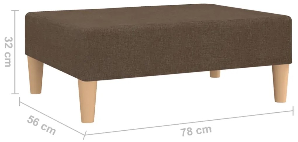 vidaXL Σκαμπό/Υποπόδιο Χρώμα Taupe 78 x 56 x 32 εκ. Υφασμάτινο