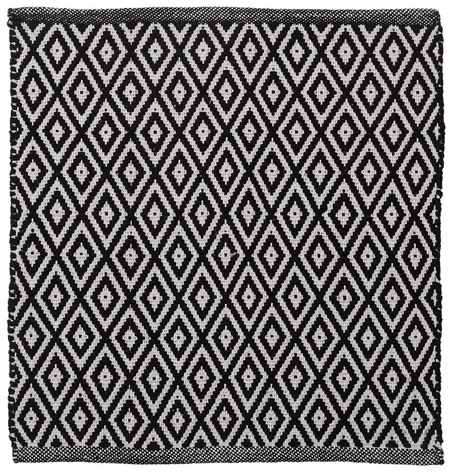 Πατάκι Μπάνιου 60x60cm Cotton Sealskin Trellis Black 800107