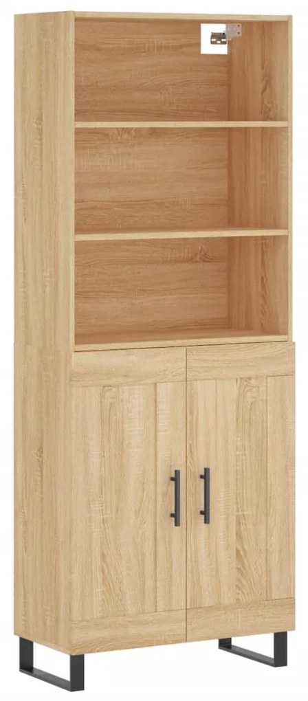 vidaXL Ντουλάπι Sonoma δρυς 69,5 x 34 x 180 εκ. από Επεξεργασμένο Ξύλο