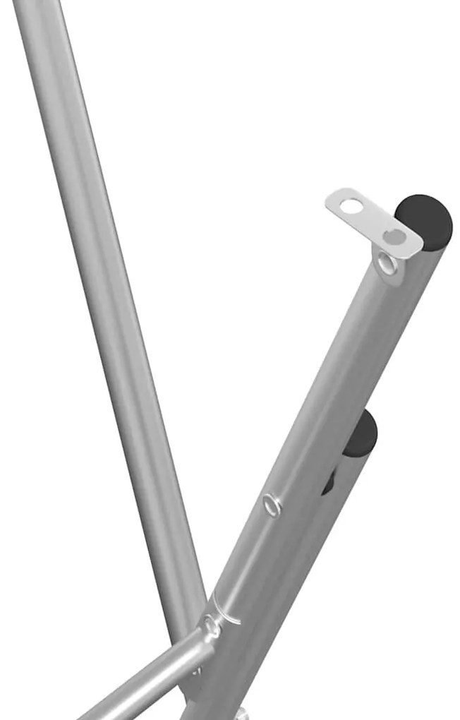 vidaXL Πόδια Τραπεζιού Μπαρ Πτυσσόμενα Ασημί 45x53x108εκ Γαλβ. Χάλυβας