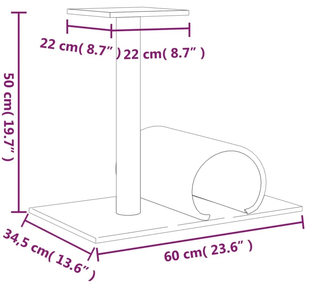 ΣΤΥΛΟΣ ΞΥΣΙΜΑΤΟΣ ΓΙΑ ΓΑΤΕΣ ΜΕ ΤΟΥΝΕΛ ΚΡΕΜ 60 X 34,5 X 50 ΕΚ. 171696