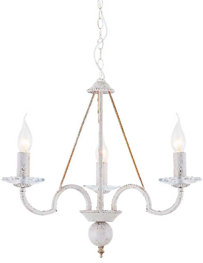 Φωτιστικό Οροφής Elegant DL9363PWG White Crystal, Metal