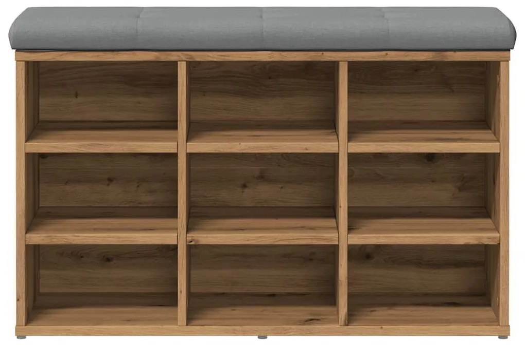 vidaXL Πάγκος παπουτσιών  Artisan Oak 82x32x50 cm Κατασκευασμένο ξύλο