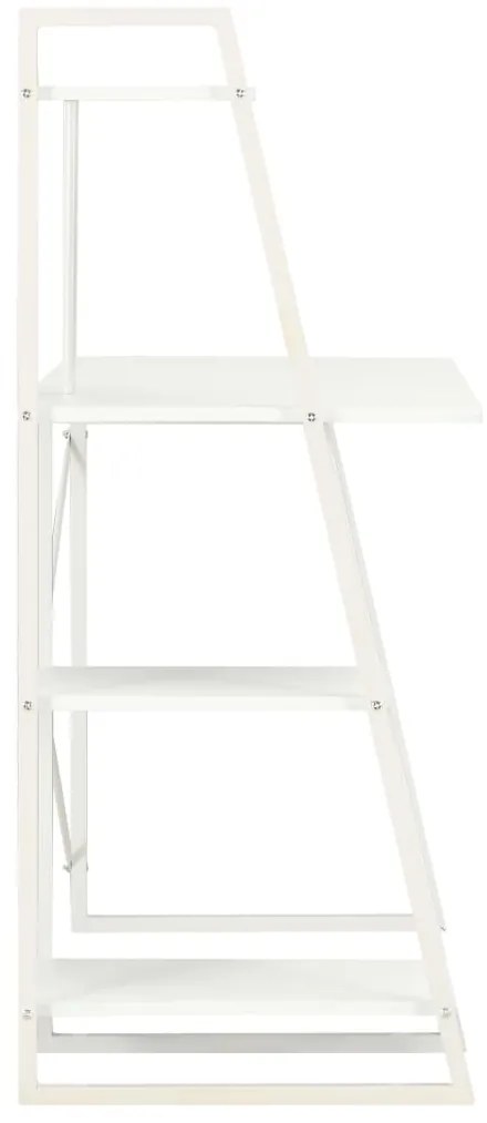 vidaXL Γραφείο με Ράφια Λευκό 102 x 50 x 117 εκ.