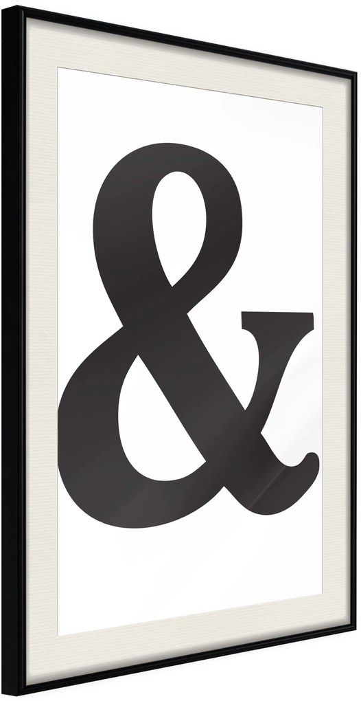 Αφίσα - Ampersand (Black) - 30x45 - Μαύρο - Με πασπαρτού