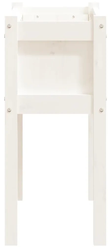 vidaXL Ζαρντινιέρες με Πόδια Λευκή 70x31x70 εκ από Μασίφ Ξύλο Πεύκου