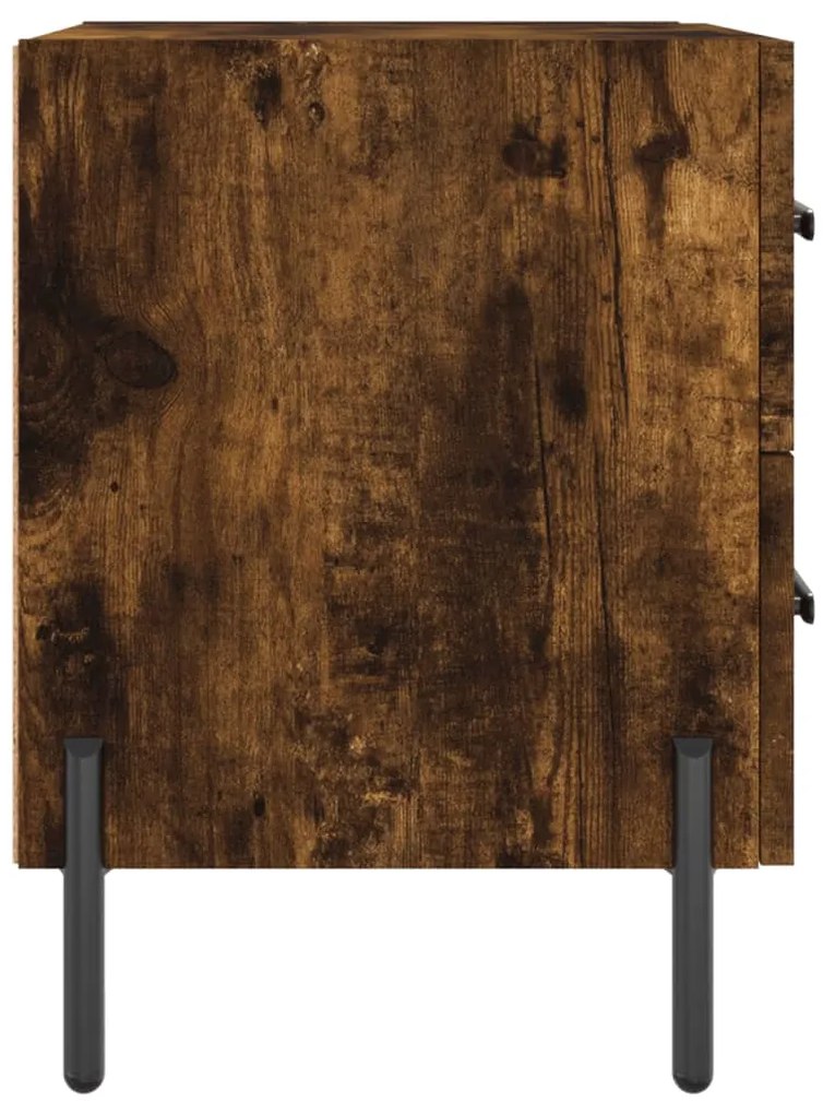 vidaXL Κομοδίνο Καπνιστή Δρυς 40 x 35 x 47,5 εκ. από Επεξεργ. Ξύλο