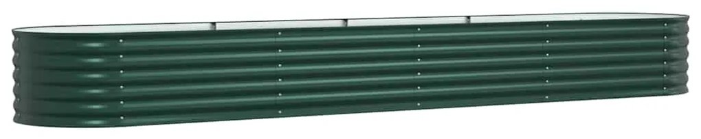vidaXL Υπερυψωμένη Ζαρντινιέρα Πράσινο 400 x 80 x 44 cm Ατσάλι