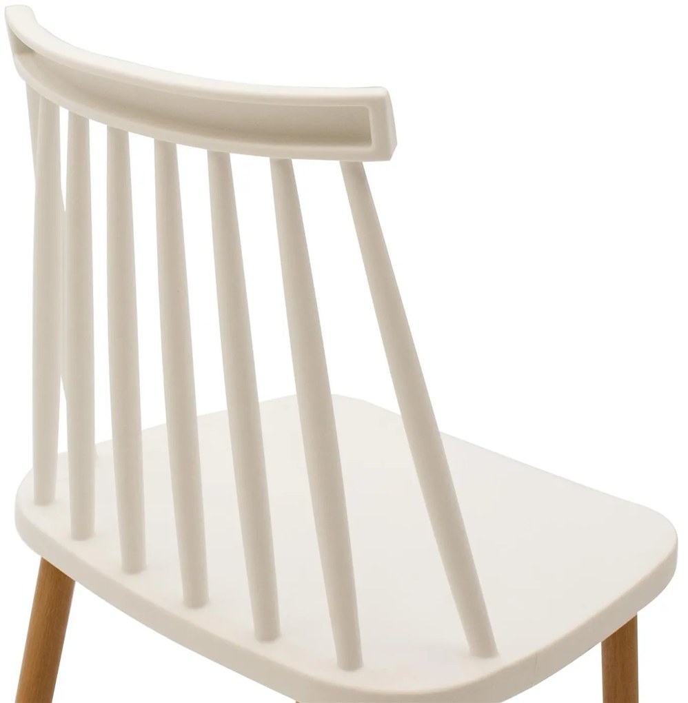 Σκαμπό μπαρ Aurora λευκό pp-φυσικό πόδι 42x47x109εκ 2αδα 43x49x107 εκ.