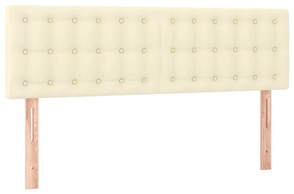 vidaXL Κεφαλάρια Κρεβατιού 2 τεμ. Κρεμ 72x5x78/88 εκ. Συνθετικό Δέρμα