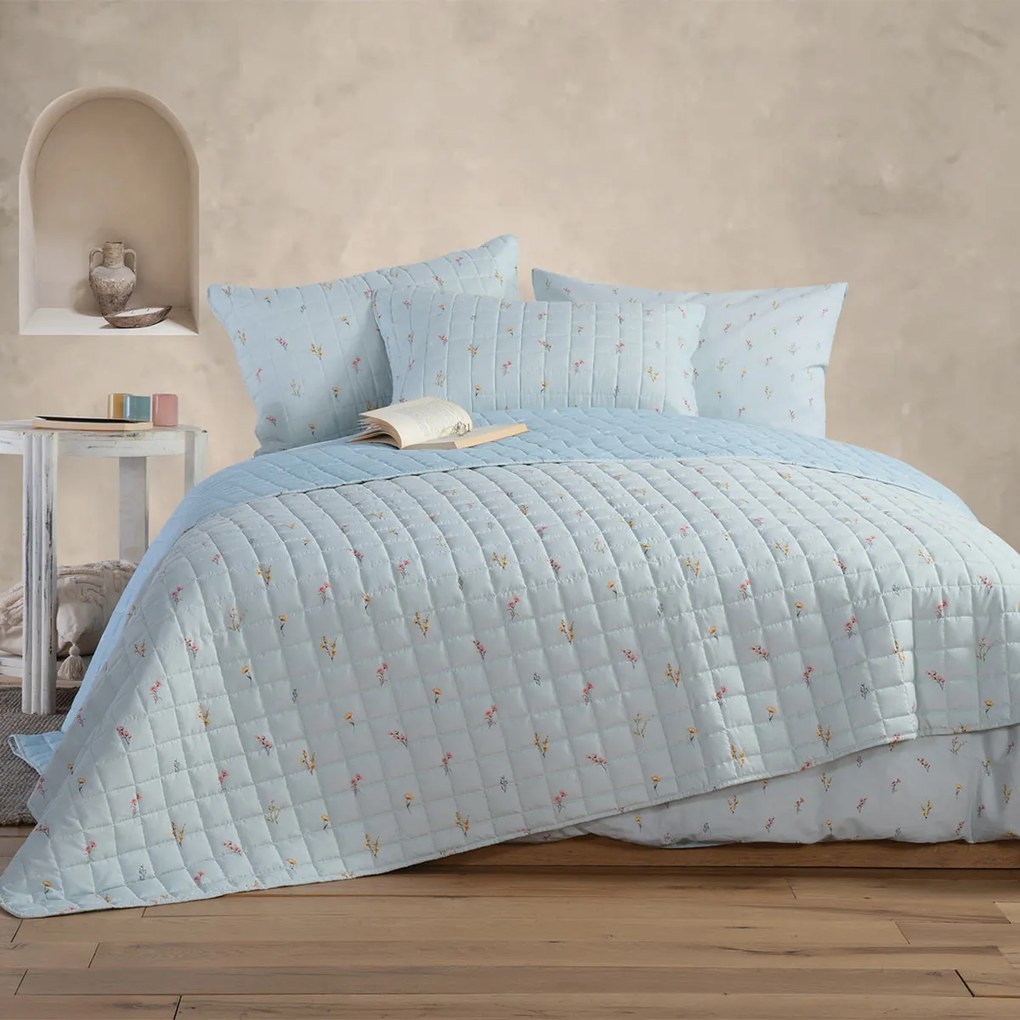 Κουβερλί Ημίδιπλο (180x240) 2 Όψεων Nef-Nef Homeware Sierra Aqua