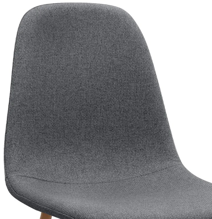 Καρέκλα τραπεζαρίας Iris Megapap γκρι ύφασμα - μεταλλικό φυσικό πόδι 43x50x85εκ.