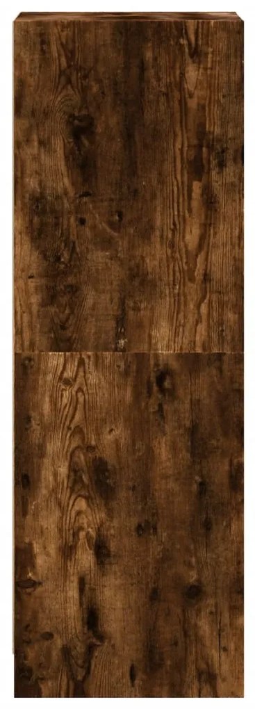 vidaXL Ντουλάπι Καπνιστή Δρυς 35x37x109 εκ. με Γυάλινες Πόρτες