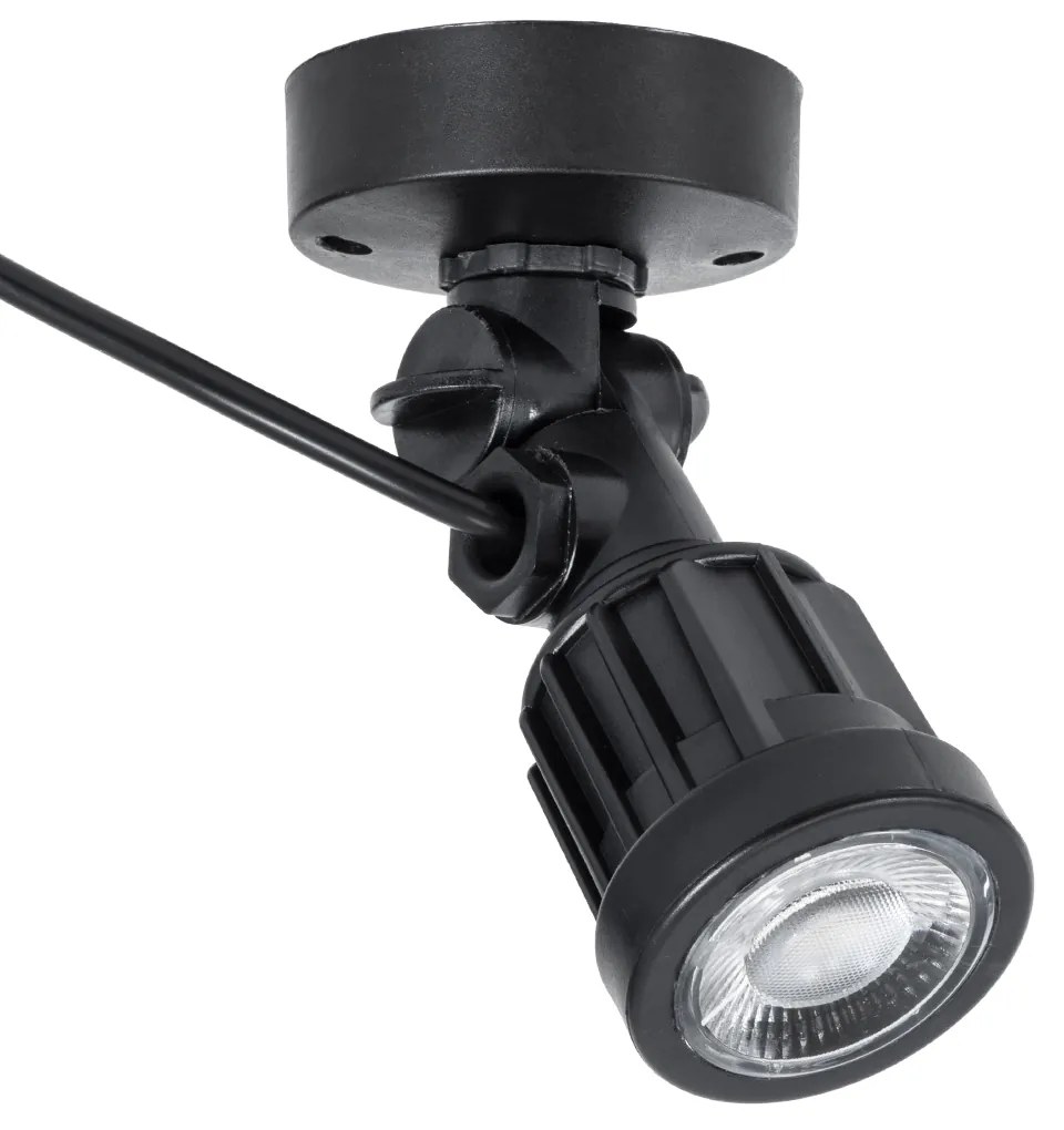 GloboStar® GARDENINI 61548 Επιφανειακό Φωτιστικό Σποτ Κήπου LED 5W 550lm 38° DC 24V IP68 Υψηλής Αντοχής ABS IK06 Φ7 x Υ14.5cm - Μπλε 450nm Dimmable - Μαύρο - Bridgelux Chip - 3 Years Warranty