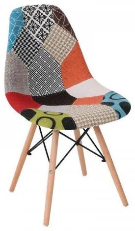 ART Wood Kαρέκλα Ξύλο - PP Ύφασμα Patchwork ΕΜ123,8