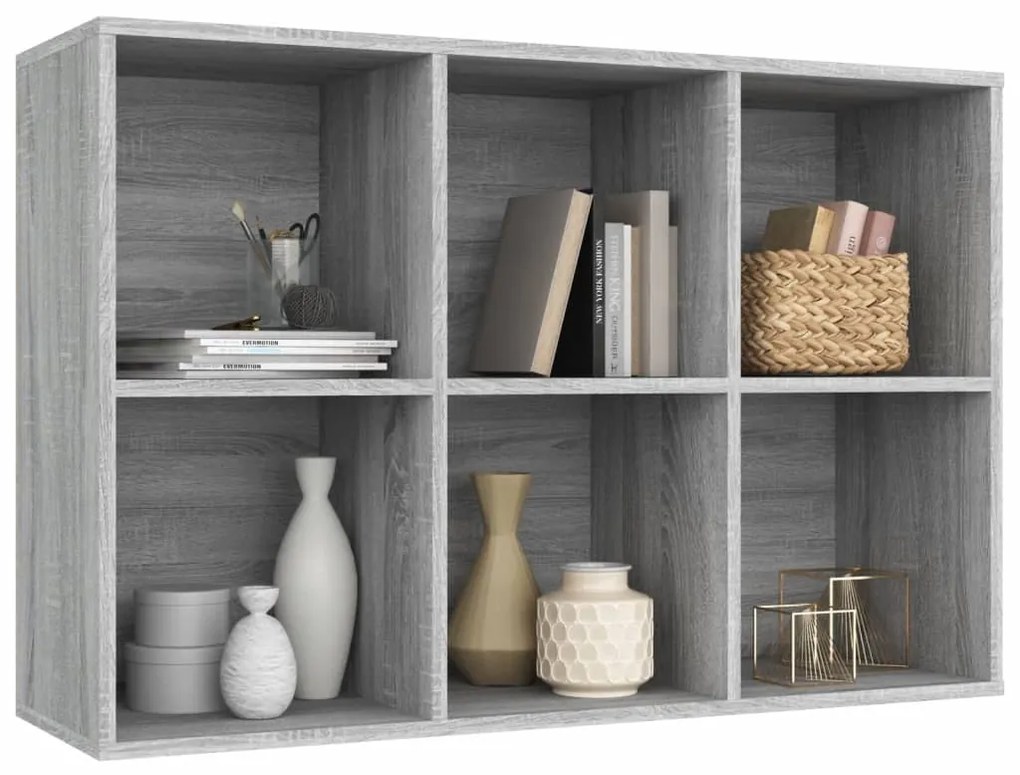 vidaXL Βιβλιοθήκη/Βοηθητικό Ντουλάπι Γκρι sonoma 66x30x98εκ. Επεξ Ξύλο