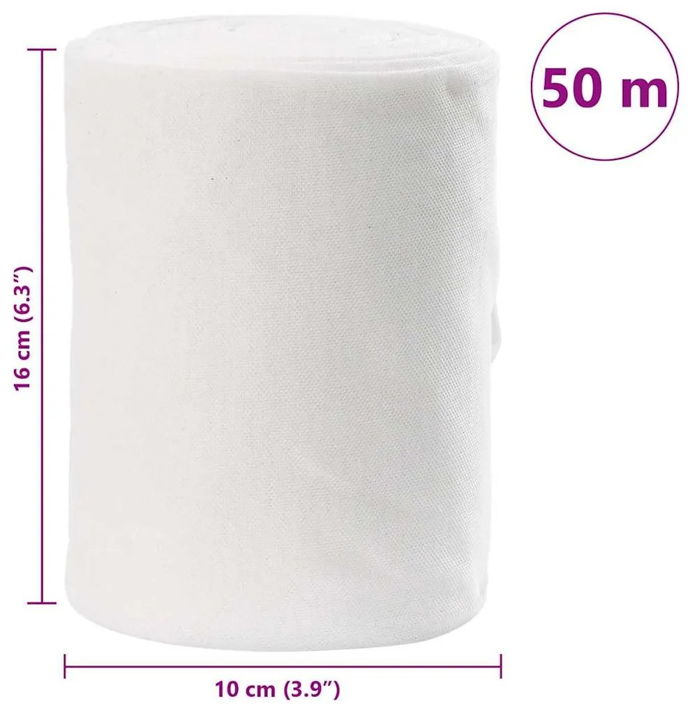 vidaXL Σωλήνας Αποχέτευσης Λευκό 16 x 2000 εκ. ύφασμα