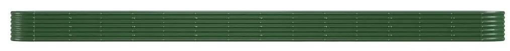 vidaXL Ζαρντινιέρα Πράσινη 620x80x36 εκ Γαλβανισμένος χάλυβας