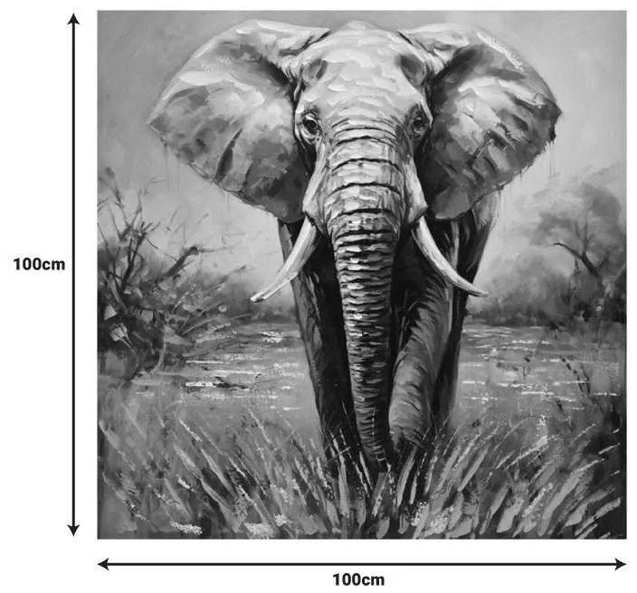 Πίνακας σε καμβά Elepho Inart 100x3x100εκ