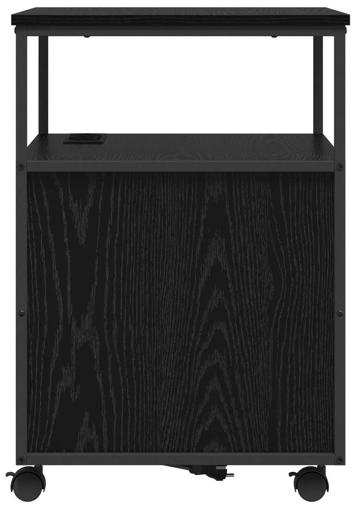 vidaXL Γραφείο Ντουλάπι Μαύρη δρυς 60 x 46 x 67 εκ. Επεξεργασμένο ξύλο